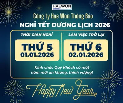 Thông báo lịch nghỉ Tết Dương lịch 2026