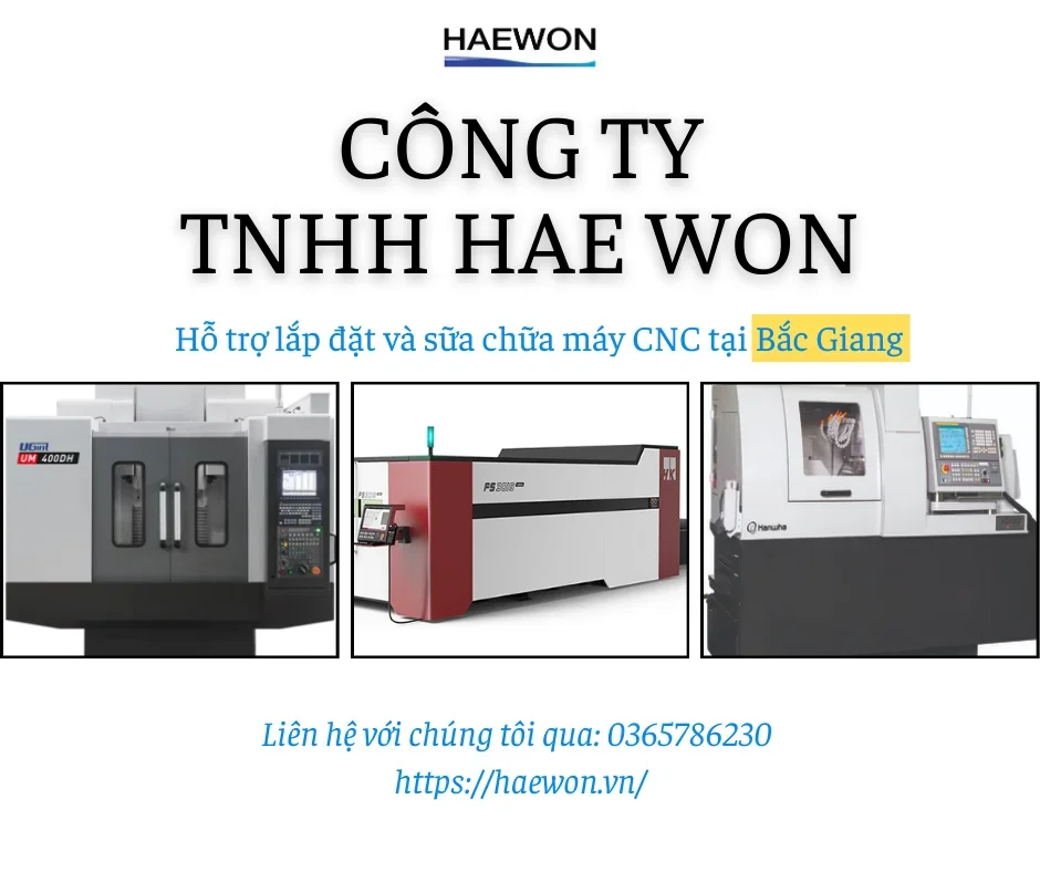 Hỗ trợ lắp đặt và sữa chữa máy CNC tại Bắc Giang