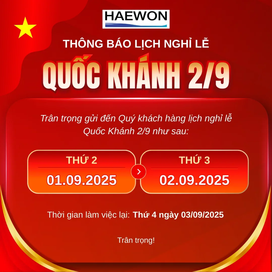 lịch nghỉ lễ 2.9 công ty hae won