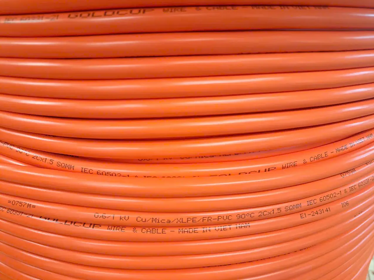 Cáp chống cháy 0.6_1kV Cu_Mica_XLPE_FR-PVC 2x1