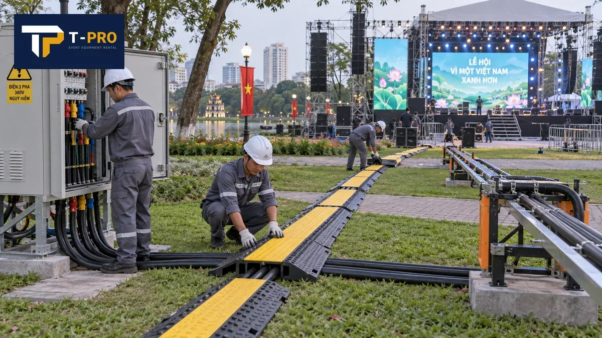 Nguồn điện v&agrave; tuyến c&aacute;p ngo&agrave;i trời