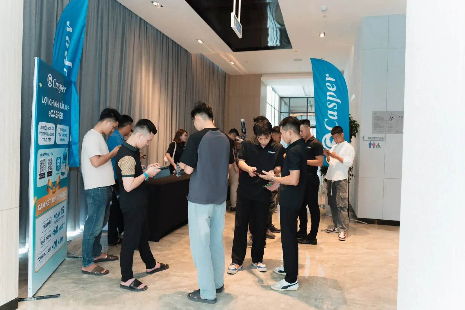 Khu vực đ&oacute;n kh&aacute;ch Ng&agrave;y Thợ Casper tại Vinh