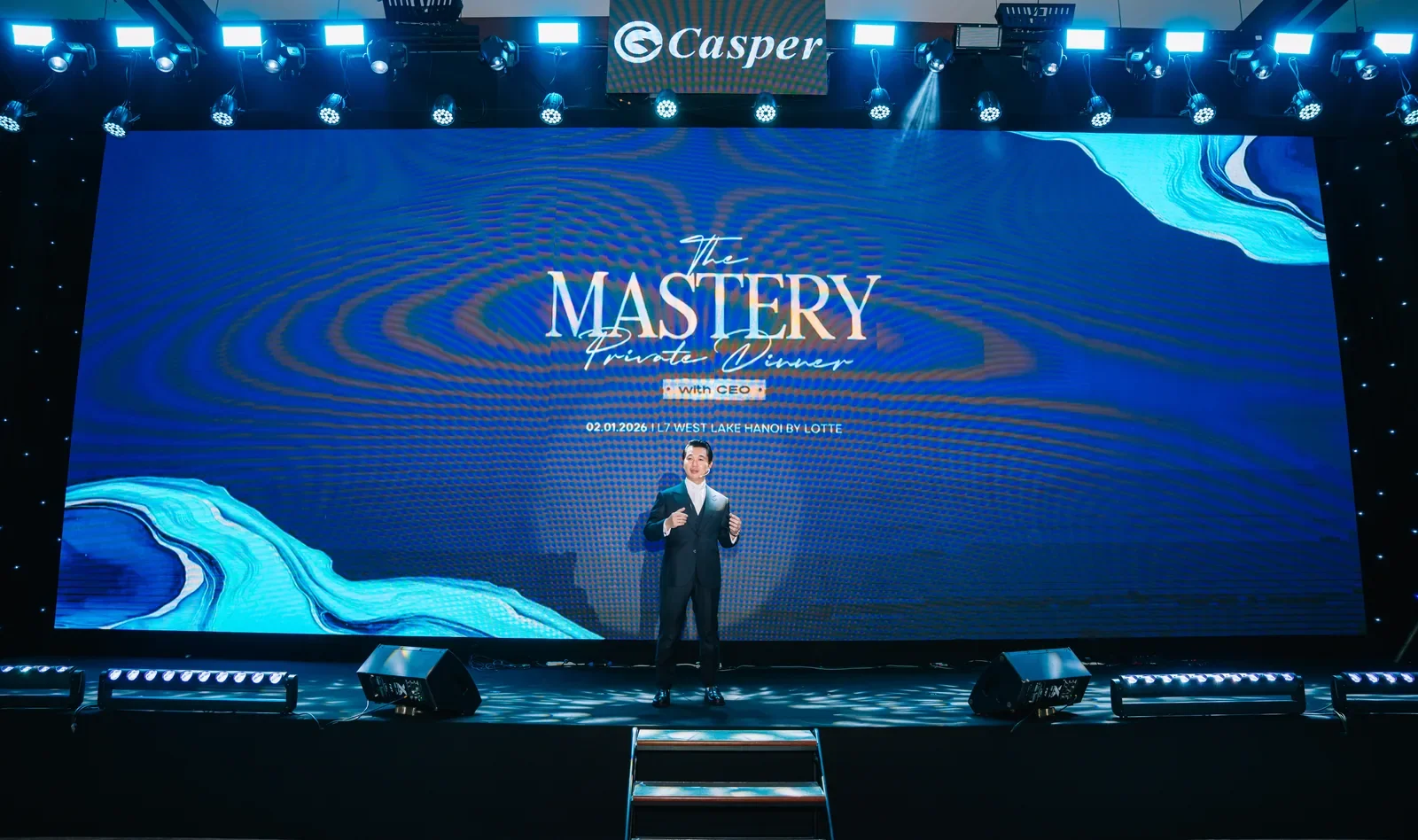 Diễn giả trên sân khấu hội nghị Casper Mastery 2026 miền Bắc