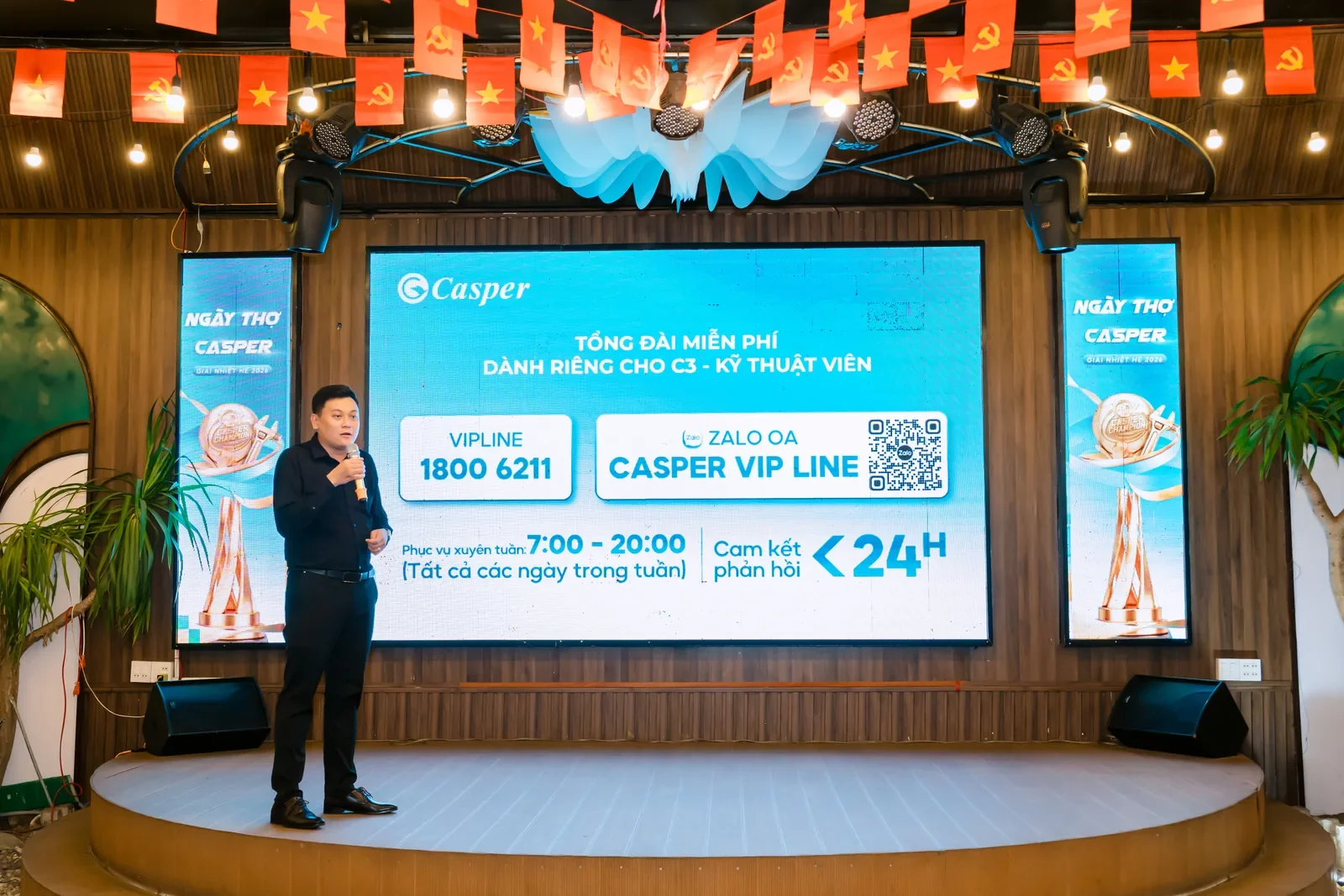 Nội dung dịch vụ hiển thị tại Ng&agrave;y Thợ Casper C&agrave; Mau