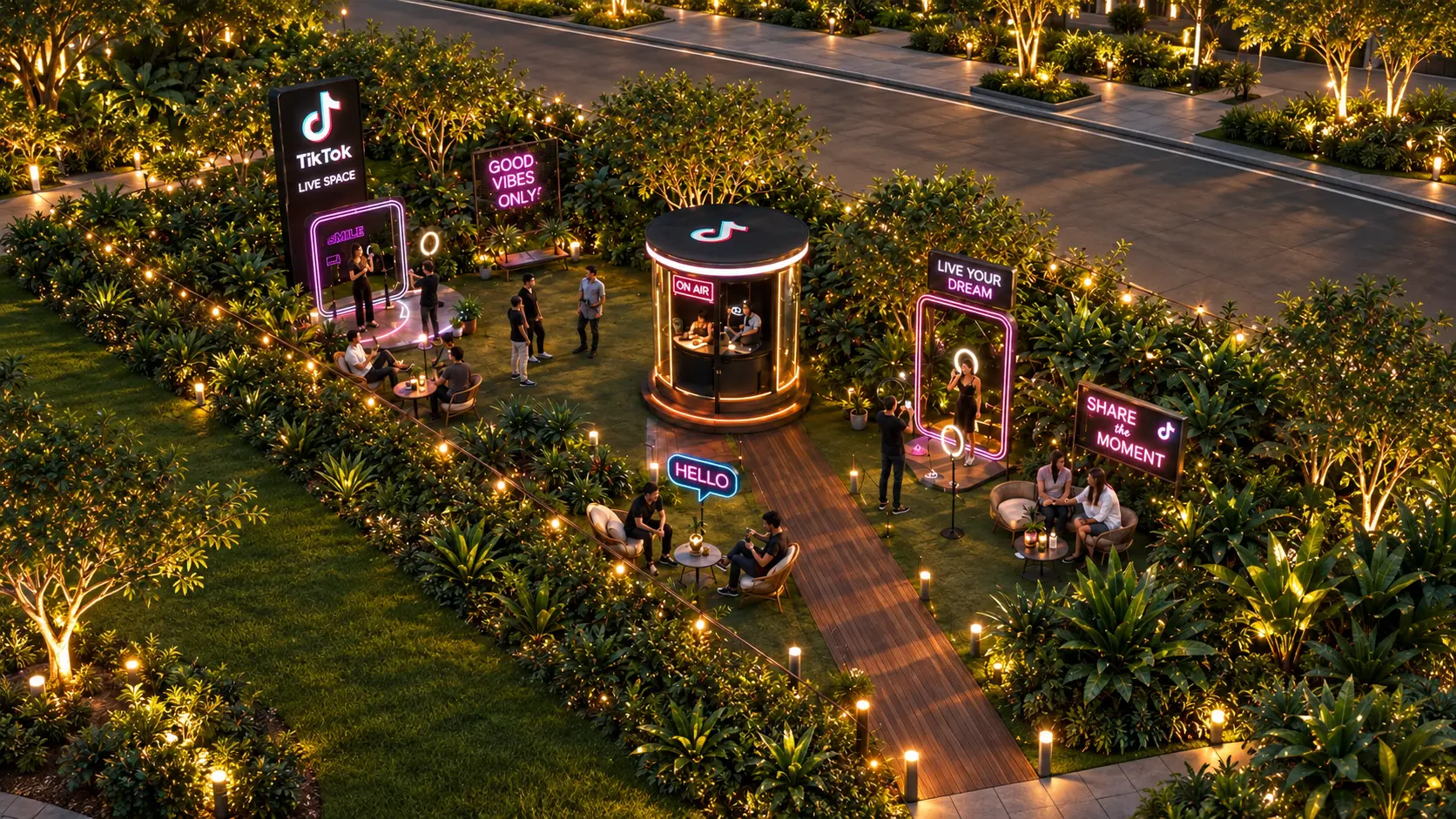 Hình ảnh phối cảnh chi tiết Không gian quay video ngắn