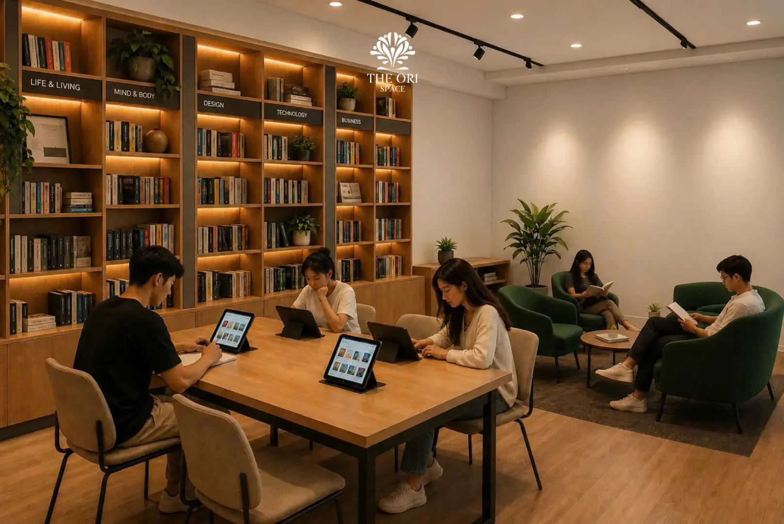 Hình ảnh phối cảnh chi tiết Thư viện & phòng đọc sách
