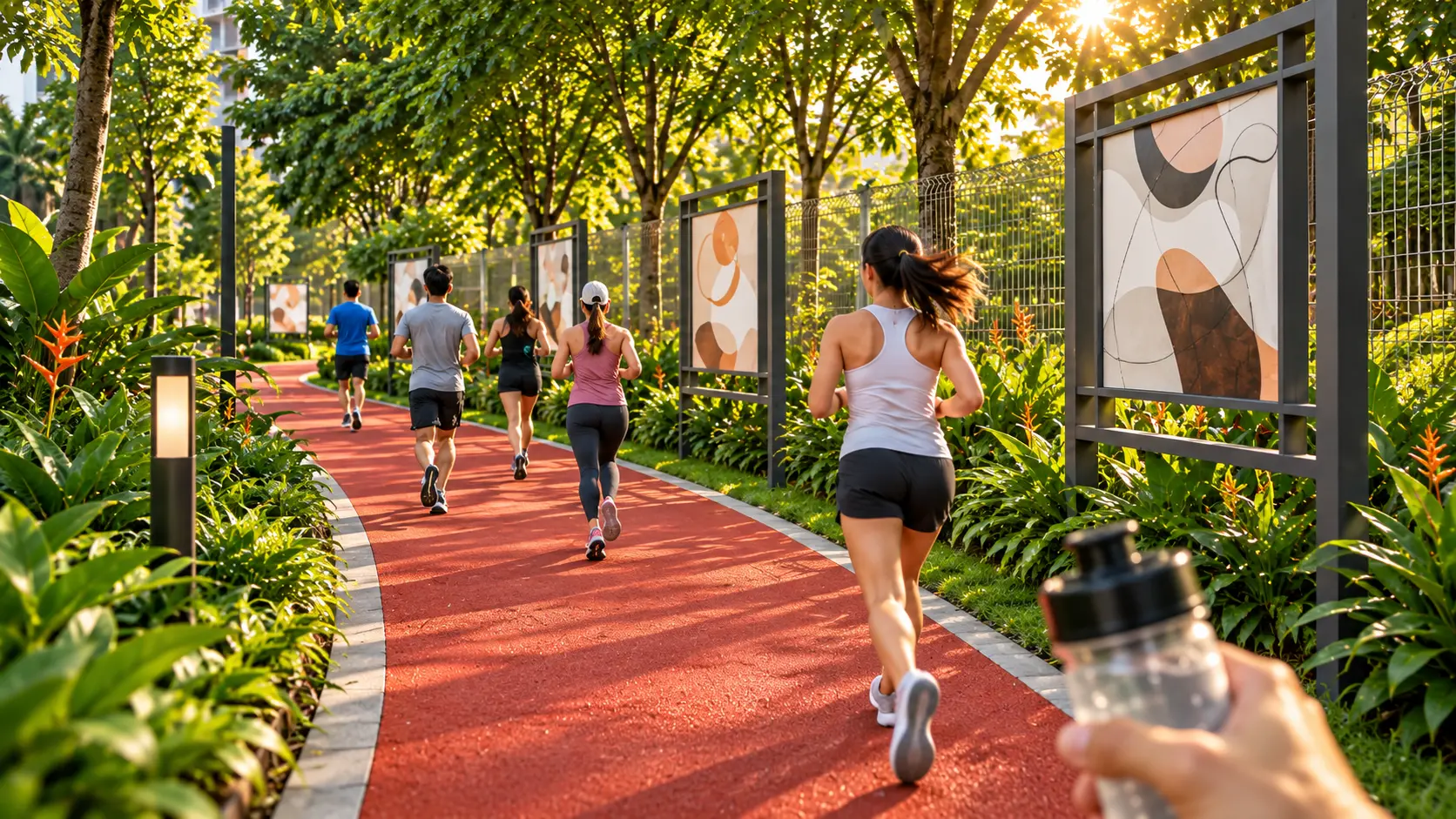 Hình ảnh phối cảnh chi tiết Đường chạy nghệ thuật