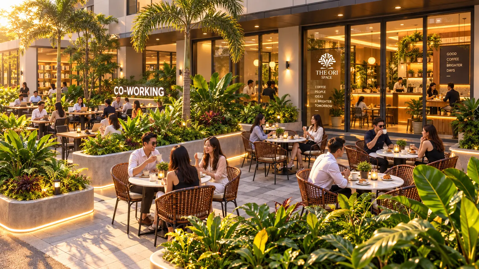 Hình ảnh phối cảnh chi tiết Khu giao lưu nhà sáng tạo
