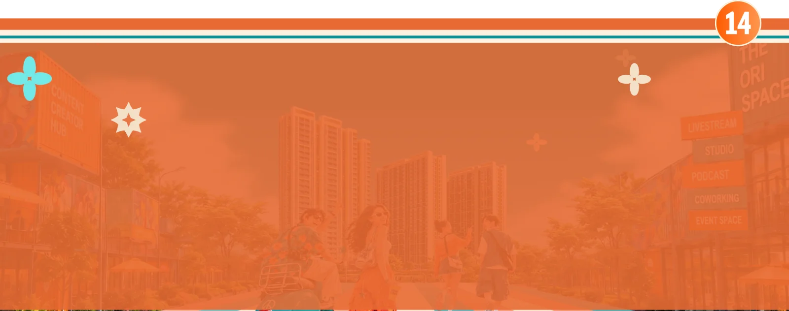 Hình ảnh nền thể hiện cộng đồng cư dân văn minh hiện đại