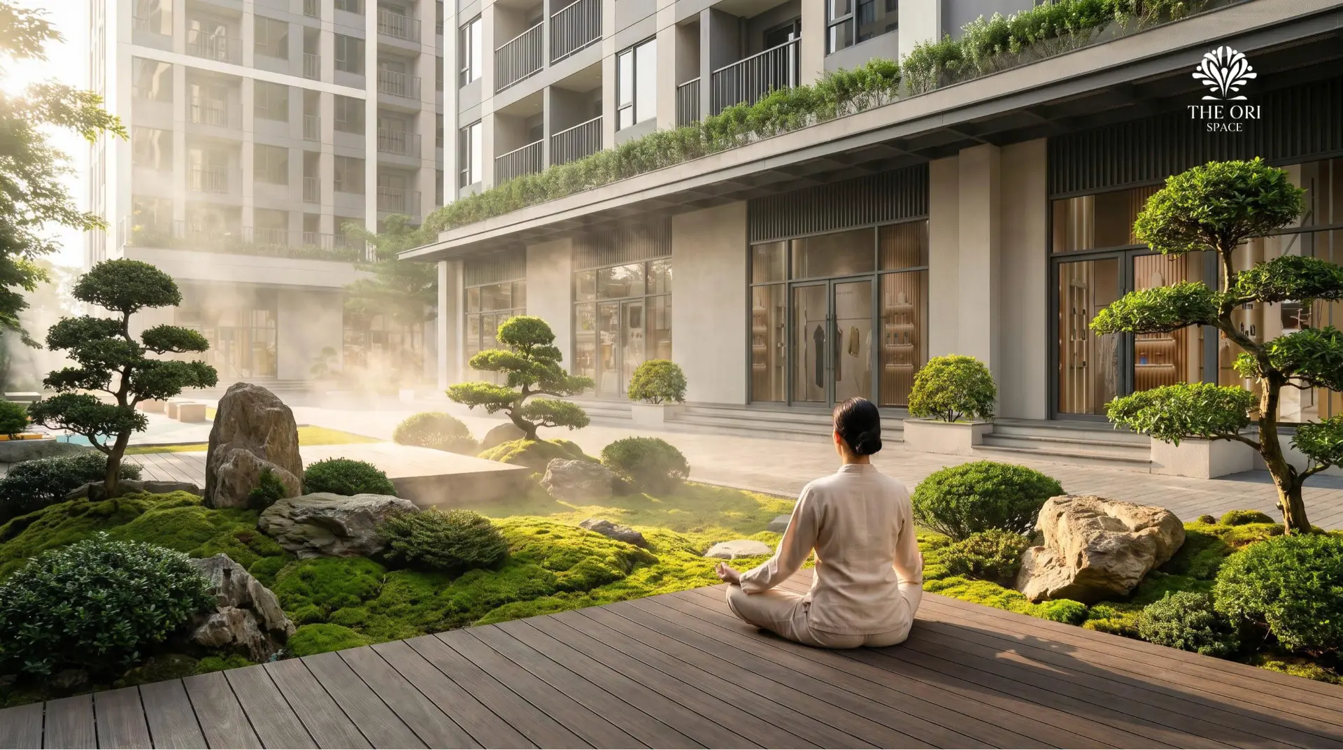 Hình ảnh phối cảnh chi tiết Vườn thiền (Zen Garden)