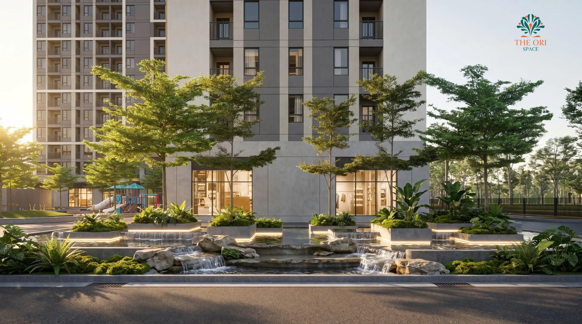 Hình ảnh phối cảnh chi tiết Thác Biophilic