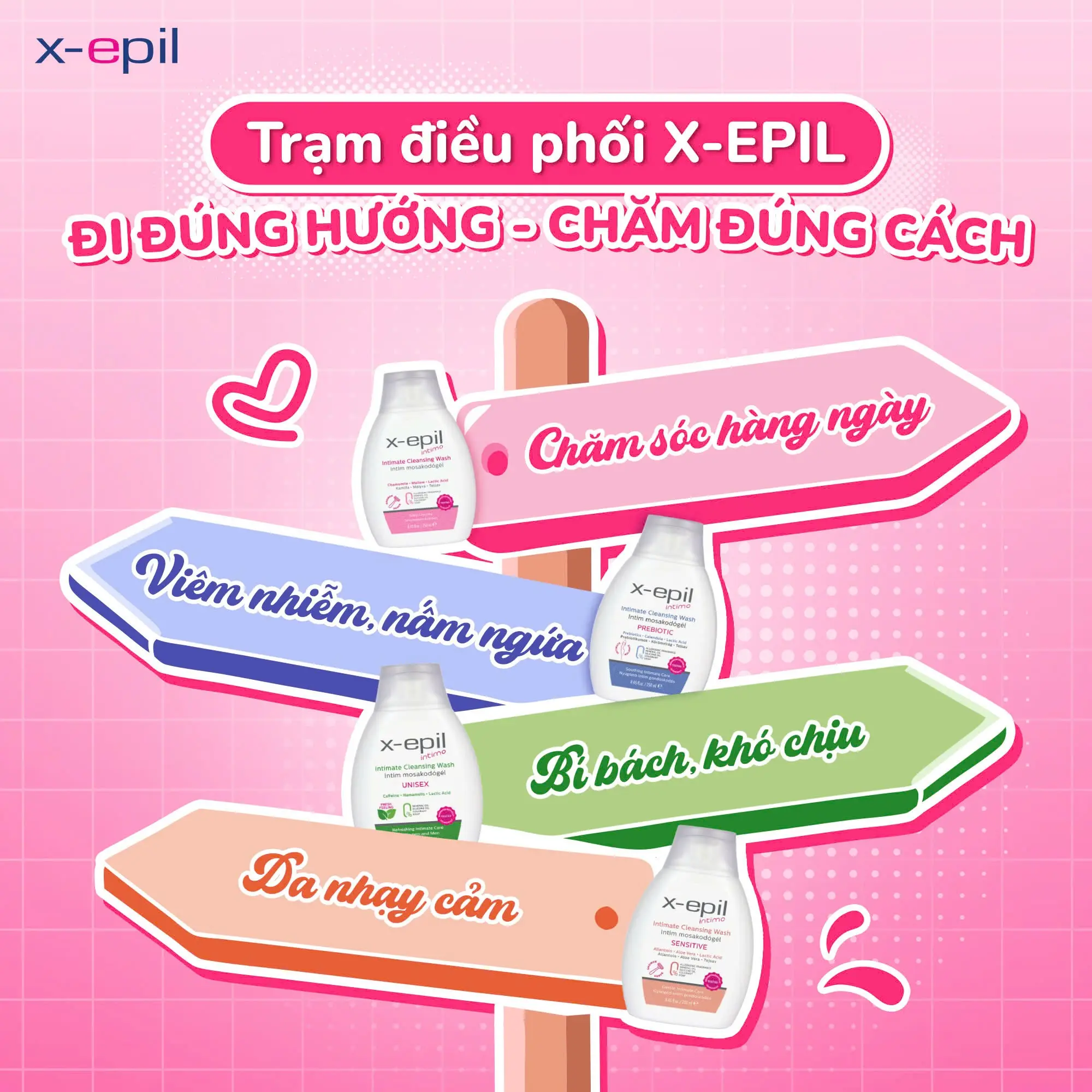 DDVS X-Epil giúp chăm sóc vùng kín sạch thơm