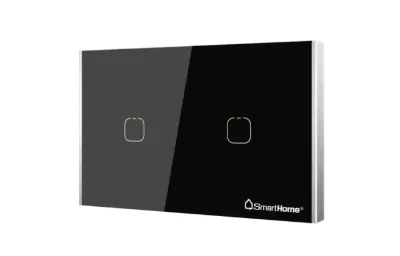 Thiết bị điều khiển 2 kênh zigbee hình chữ nhật SH-CT2Z-T3-Pro bản Luxury