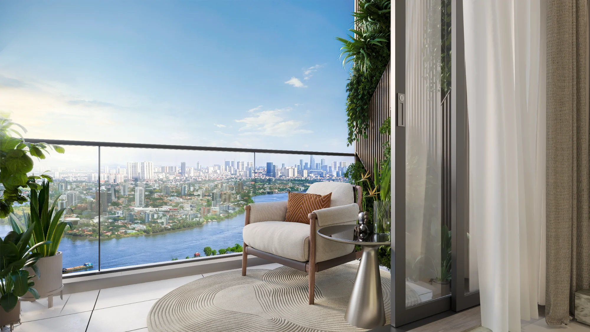 Ảnh không gian căn hộ: Phòng khách tầm nhìn panorama