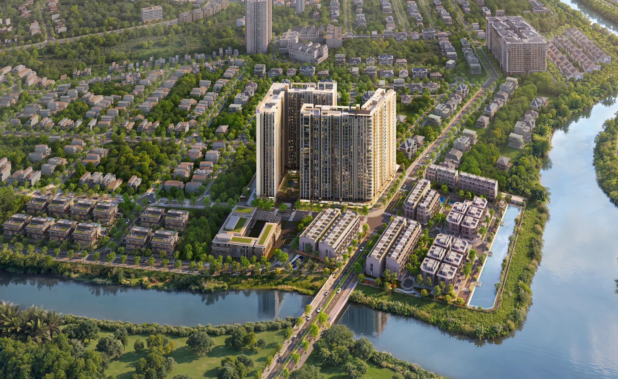 Phối cảnh thiết kế phân tầng không gian