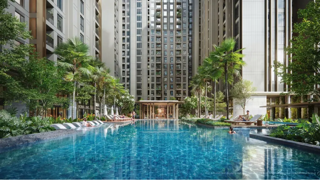 Phối cảnh hồ bơi tại dự &aacute;n. Ảnh: MIK Group